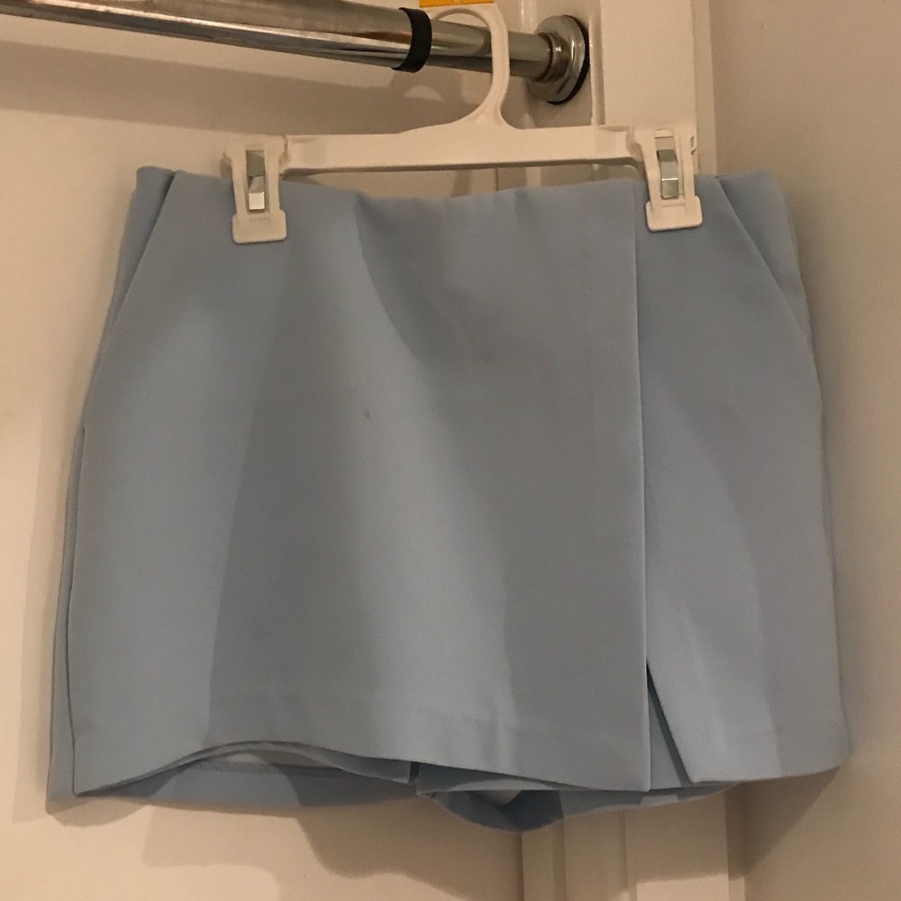 Light blue ZARA envelope skort